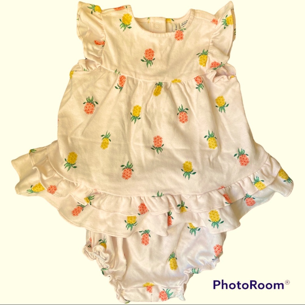 Janie and Jack pink pineapple outfit